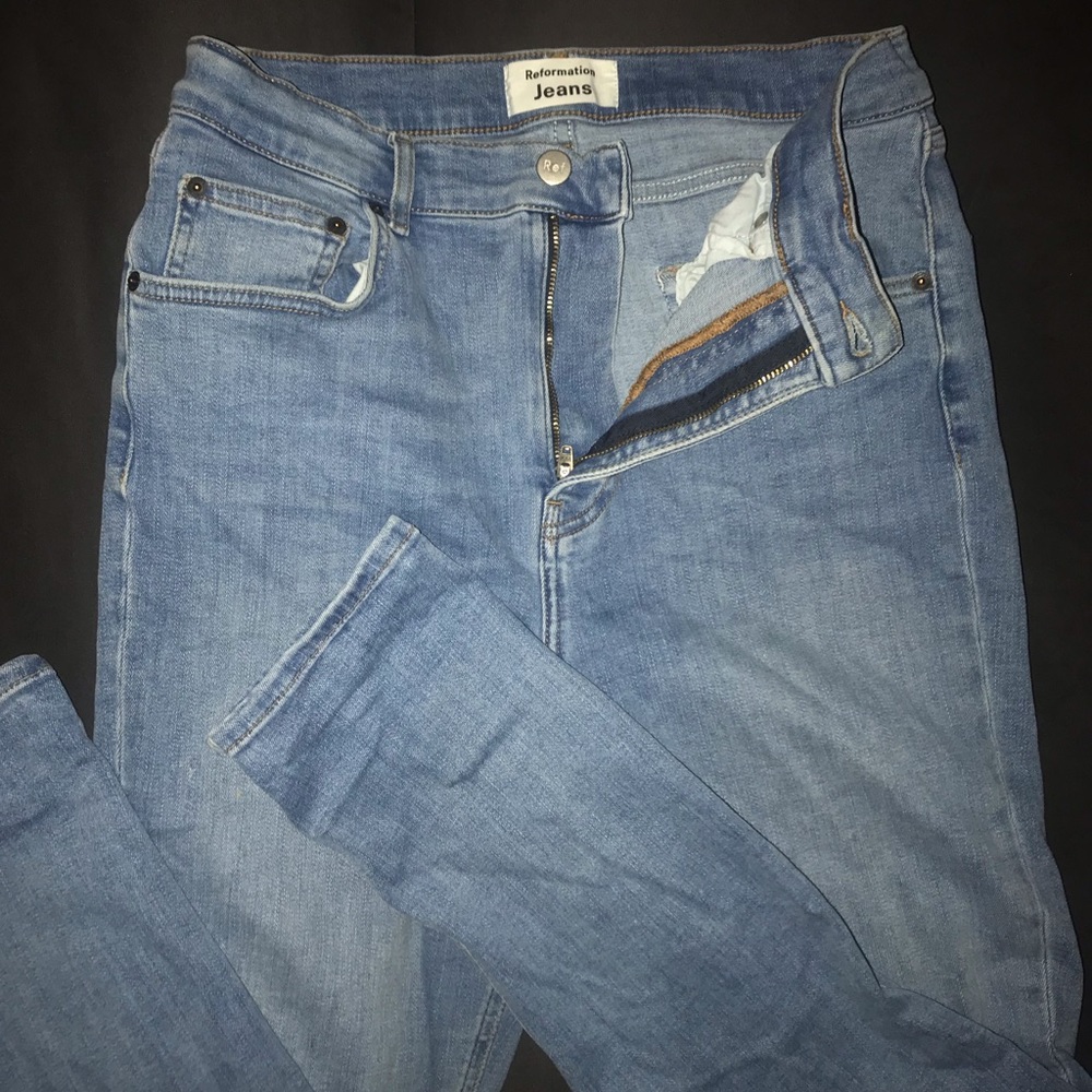 Reformation Jeans in Barbados Wash